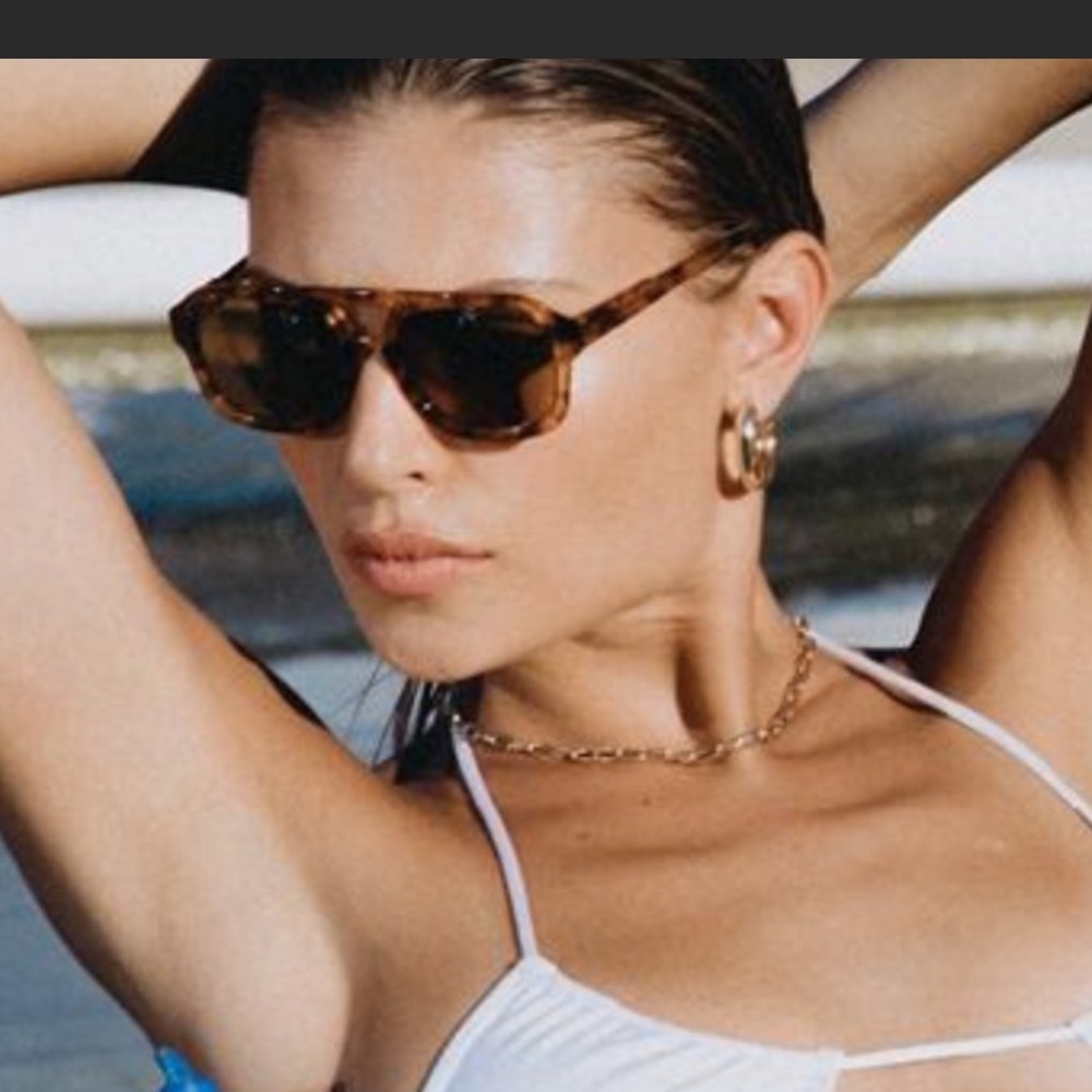 SALE Rare color Banbe dark tortoise the Moss  70’s square aviator sunglasses